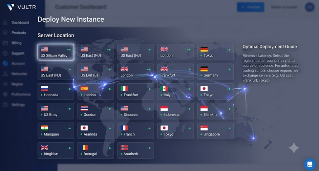 Step 1: Select Your Server Location